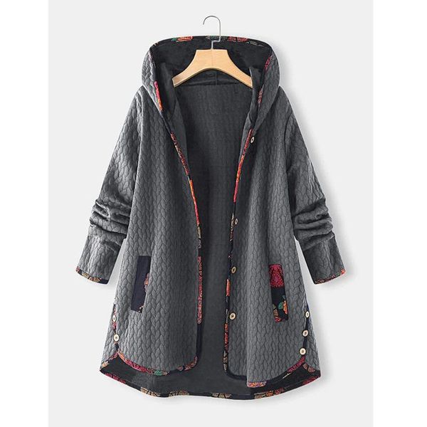women's wool & blends 2021 autumn and winter style hooded padded jacket loose thin print long-sleeved women wn*, Black
women's wool & blends 2021 autumn and winter style hooded padded jacket loose thin print long-sleeved women wn*, Black
