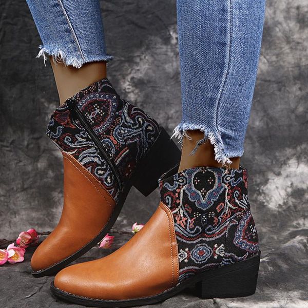 boots sarairis fashion brand women casual daily low heel ladies retro zipper round toe print ankle shoes, Black
boots sarairis fashion brand women casual daily low heel ladies retro zipper round toe print ankle shoes, Black