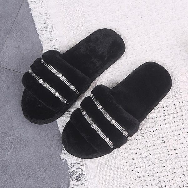 slippers women winter shoes for fashion rhinestone decoration casual flat-bottomed plush cotton chaussure femme, Black
slippers women winter shoes for fashion rhinestone decoration casual flat-bottomed plush cotton chaussure femme, Black