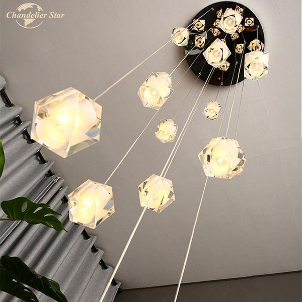 chandeliers nordic led lighting crystal postmodern spiral diamond pendant hanging lamp fixture for living room staircase bedroom
chandeliers nordic led lighting crystal postmodern spiral diamond pendant hanging lamp fixture for living room staircase bedroom