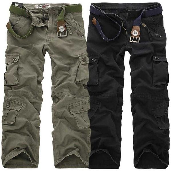 men cargo pants casual long trousers loose multi pocket camouflage military pants men's street joggers plus size 44 211112, Black
men cargo pants casual long trousers loose multi pocket camouflage military pants men's street joggers plus size 44 211112, Black