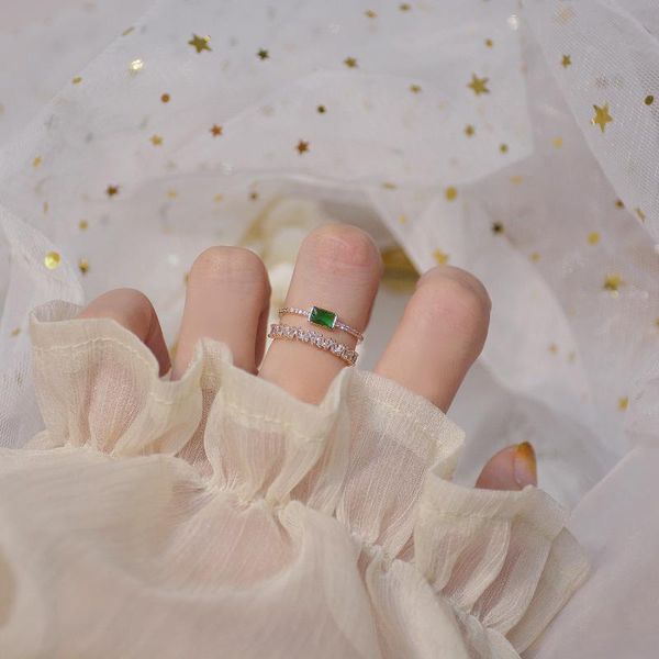 cluster rings shiny side accessories crystal engagement adjustable for women simple style green geometric small, Golden;silver
cluster rings shiny side accessories crystal engagement adjustable for women simple style green geometric small, Golden;silver