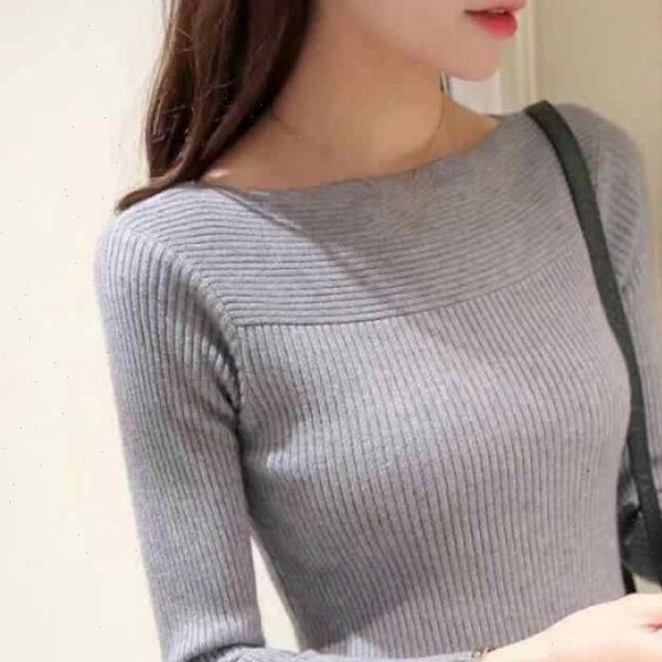 womens sweater fashion winter solid color slim fit long sleeves round collar casual knitting, White;black
womens sweater fashion winter solid color slim fit long sleeves round collar casual knitting, White;black
