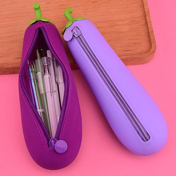 pencil bags creative eggplant pea shape silicone pen bag pouch school stationery case office supplies
pencil bags creative eggplant pea shape silicone pen bag pouch school stationery case office supplies
