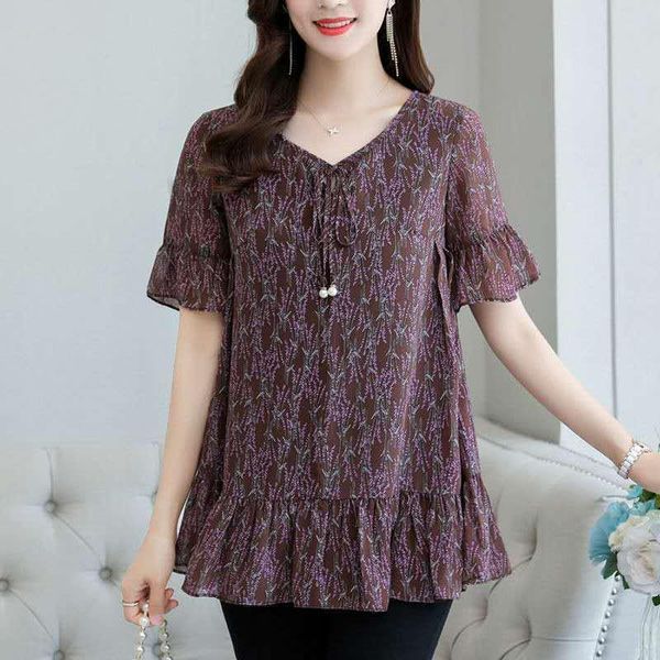 women's blouses & shirts spring summer women flared sleeves casual chiffon o-neck loose mid-length style blusas large size dm0125, White
women's blouses & shirts spring summer women flared sleeves casual chiffon o-neck loose mid-length style blusas large size dm0125, White