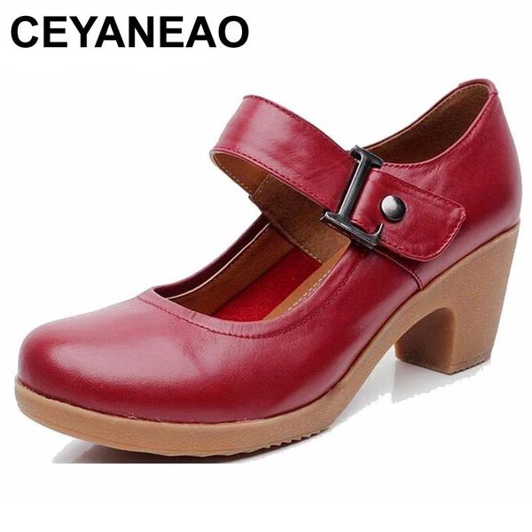 ceyaneaospring autumn shoes woman 100% genuine leather women pumps lady round toe platform shallowmouth size e1478 dress, Black
ceyaneaospring autumn shoes woman 100% genuine leather women pumps lady round toe platform shallowmouth size e1478 dress, Black