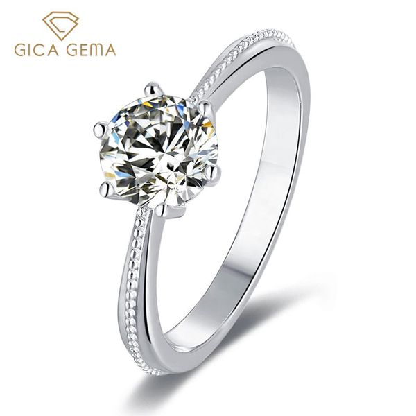 cluster rings gica gema moissanite 6.5mm silver engagement 1ct d color gemstone anniversary wedding party female custom fine jewelry, Golden;silver
cluster rings gica gema moissanite 6.5mm silver engagement 1ct d color gemstone anniversary wedding party female custom fine jewelry, Golden;silver