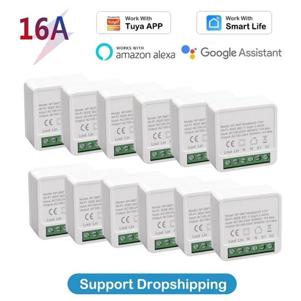smart home control 16a tuya wifi mini diy switch led light life push module support 2 way voice relay timer work with google alexa
smart home control 16a tuya wifi mini diy switch led light life push module support 2 way voice relay timer work with google alexa