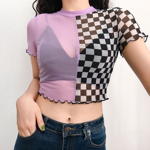 qrwr 2021 t shirt women fashion casual o ne see through transparent mesh slim streetwear short t shirt, Black;pink
qrwr 2021 t shirt women fashion casual o ne see through transparent mesh slim streetwear short t shirt, Black;pink
