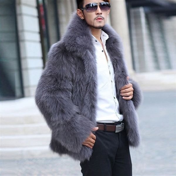 men's faux fur coat new korean imitation fox fur men's short jacket 2021 autumn fashion coats grey clothing 9y9160, Black
men's faux fur coat new korean imitation fox fur men's short jacket 2021 autumn fashion coats grey clothing 9y9160, Black