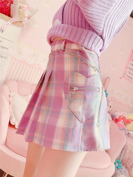 skirts gothic lolita cute plaid mini pleated skirt women harajuku kawaii cosplay heart pocket chain school girl vintage short ski, Black
skirts gothic lolita cute plaid mini pleated skirt women harajuku kawaii cosplay heart pocket chain school girl vintage short ski, Black