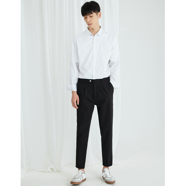 spring autumn men's blouse fashion long-sleeved solid color turn down collar embroidery casual business wear male shirt shirts, White;black
spring autumn men's blouse fashion long-sleeved solid color turn down collar embroidery casual business wear male shirt shirts, White;black