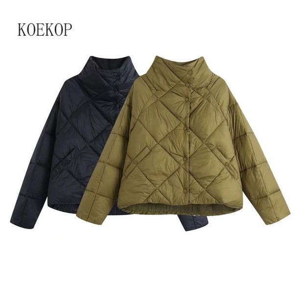 women's down & parkas koekop women fashion quilted puffer jacket winter warm high neck long sleeves large size coat chic outfit woman, Black
women's down & parkas koekop women fashion quilted puffer jacket winter warm high neck long sleeves large size coat chic outfit woman, Black
