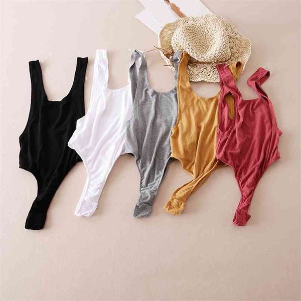 u neck summer backless elastic women jumpsuit rompers casual ladies solid color bodycon beach wear knit bodysuit 210527, Black;white
u neck summer backless elastic women jumpsuit rompers casual ladies solid color bodycon beach wear knit bodysuit 210527, Black;white