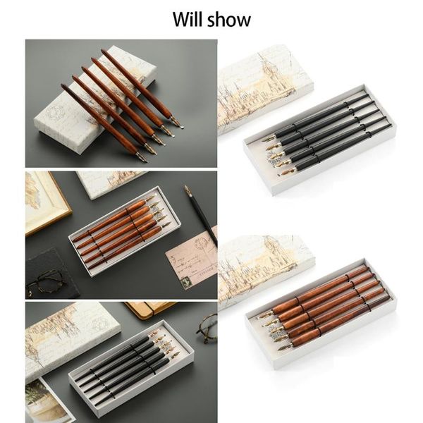 gel pens 5 pcs literary retro wooden ink pen nibs set antique dip calligraphy writing office stationery tools
gel pens 5 pcs literary retro wooden ink pen nibs set antique dip calligraphy writing office stationery tools