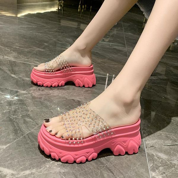 slippers summer platform sandals woman transparent thick sole women chunky slides casual beach zapatos mujer, Black
slippers summer platform sandals woman transparent thick sole women chunky slides casual beach zapatos mujer, Black