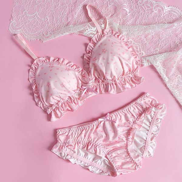 bras sets lovely cute pink sakura girl japanese kawaii bra & panties set women's ruffles underwear sleep intimates sweet lolita, Red;black
bras sets lovely cute pink sakura girl japanese kawaii bra & panties set women's ruffles underwear sleep intimates sweet lolita, Red;black