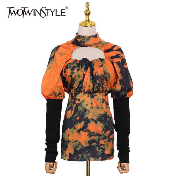 hit color print t shirt for women stand collar long sleeve hollow out casual t shirts female fashion new clothing 210428, White
hit color print t shirt for women stand collar long sleeve hollow out casual t shirts female fashion new clothing 210428, White