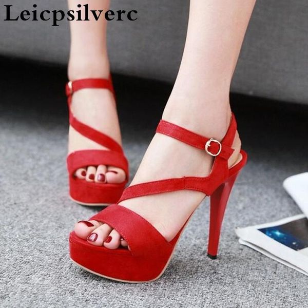 summer thin and toe women sandals suede evening show waterproof table high heeled nightclub shoes, Black
summer thin and toe women sandals suede evening show waterproof table high heeled nightclub shoes, Black