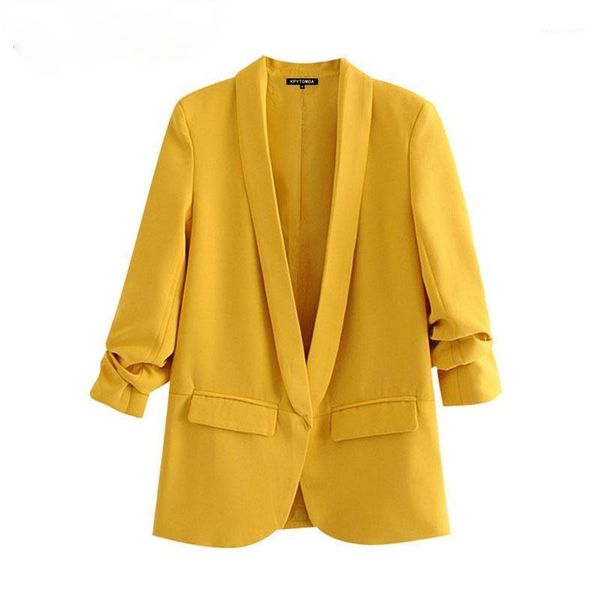 women's suits & blazers women 2021 fashion office wear basic coat vintage pleated long sleeve pockets female outerwear chic, White;black
women's suits & blazers women 2021 fashion office wear basic coat vintage pleated long sleeve pockets female outerwear chic, White;black