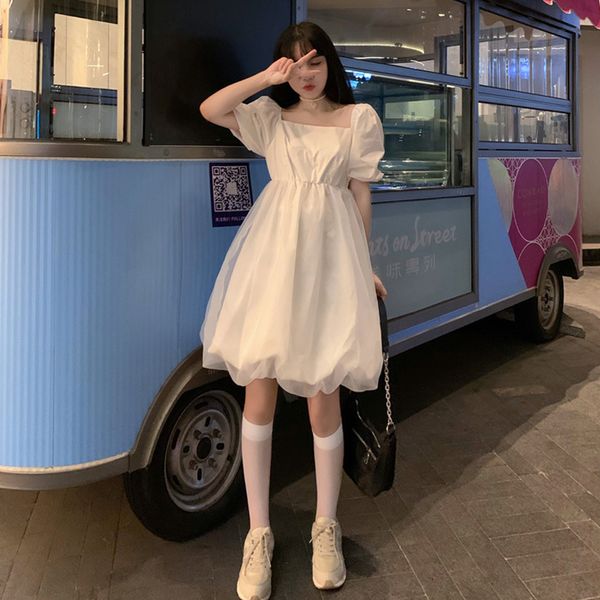 kawaii lolita style dress sweet mori series thin puff sleeve square collar fairy soft girl puffy es summer 210517, Black;gray
kawaii lolita style dress sweet mori series thin puff sleeve square collar fairy soft girl puffy es summer 210517, Black;gray