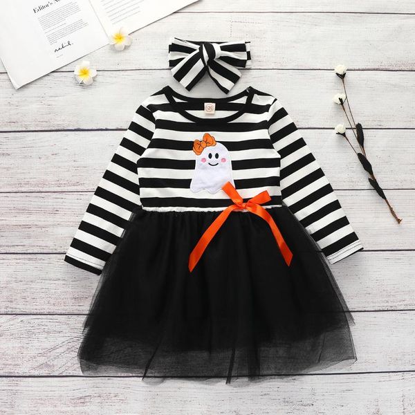 girl's dresses 1-6y kids baby girls halloween clothes cute ghost embroidery striped mesh dress and headband set, Red;yellow
girl's dresses 1-6y kids baby girls halloween clothes cute ghost embroidery striped mesh dress and headband set, Red;yellow