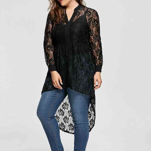lace blusas femininas plus size womens shirt long sleeve perspective button up clothing s, White
lace blusas femininas plus size womens shirt long sleeve perspective button up clothing s, White