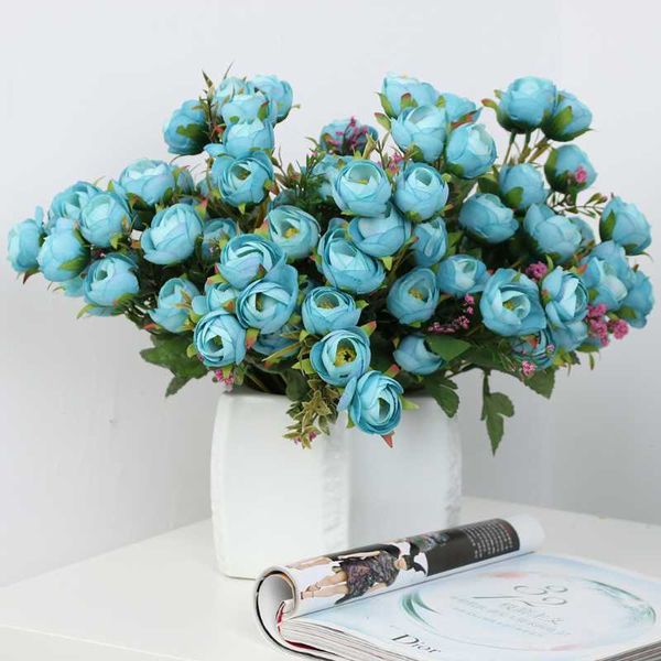 artificial fake flowers bouquet mini tea rose silk flower vases bud floral arrangement wedding table home garden decoration decorative & wre
artificial fake flowers bouquet mini tea rose silk flower vases bud floral arrangement wedding table home garden decoration decorative & wre