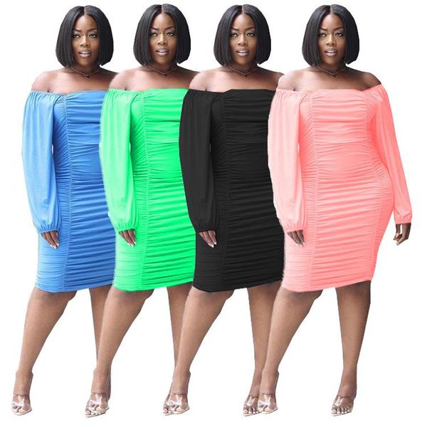casual dresses autumn slash neck long sleeves women dress 4 colors 2021 fashion pleats lady party knee length female, Black;gray
casual dresses autumn slash neck long sleeves women dress 4 colors 2021 fashion pleats lady party knee length female, Black;gray