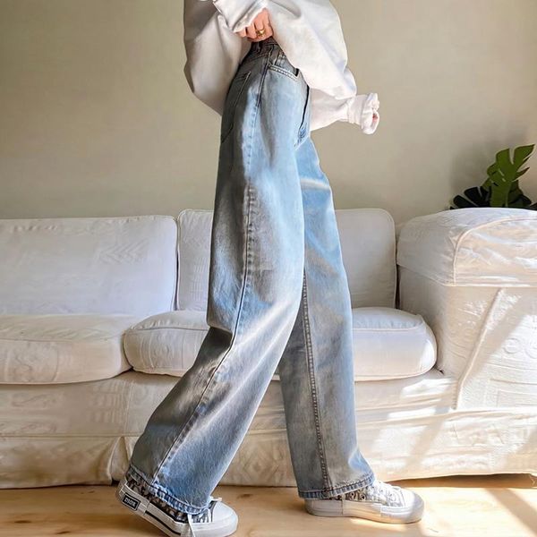 women's jeans b-toto retro washed blue loose straight mopping trendy ins female was thin 2021 fashion
women's jeans b-toto retro washed blue loose straight mopping trendy ins female was thin 2021 fashion