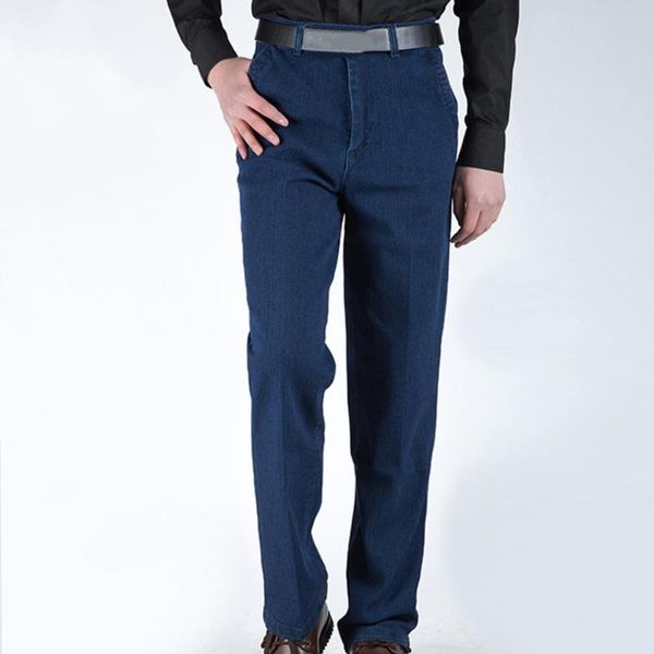 men's jeans men solid color loose classic middle-aged high waist straight zipper pencil old-fashioned for, Blue
men's jeans men solid color loose classic middle-aged high waist straight zipper pencil old-fashioned for, Blue