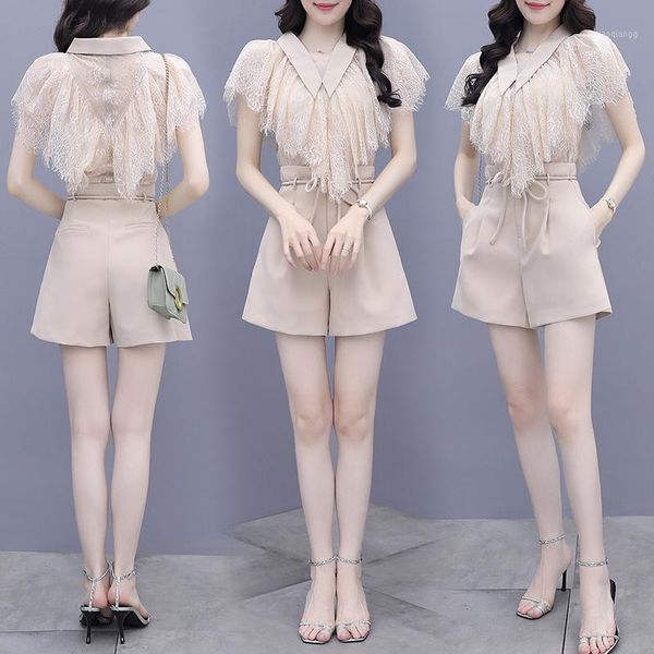 women's tracksuits in the summer of 2021, two elegant lace suits, fashion suits and shorts, office, Gray
women's tracksuits in the summer of 2021, two elegant lace suits, fashion suits and shorts, office, Gray