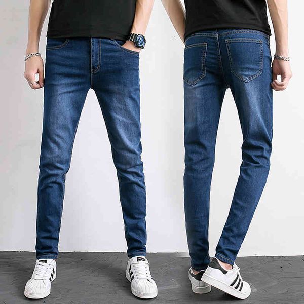 men's jeans jeans good quality 6 colors ny spring summer fashion men cotton elastic denim pants cowboy pencil slim tro ybbu, Blue 
men's jeans jeans good quality 6 colors ny spring summer fashion men cotton elastic denim pants cowboy pencil slim tro ybbu, Blue