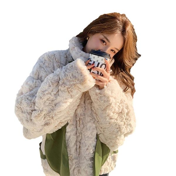 women's fur & faux fashion winter thick warm jacket coat women korean big pocket splicing outerwear stand collar female, Black
women's fur & faux fashion winter thick warm jacket coat women korean big pocket splicing outerwear stand collar female, Black