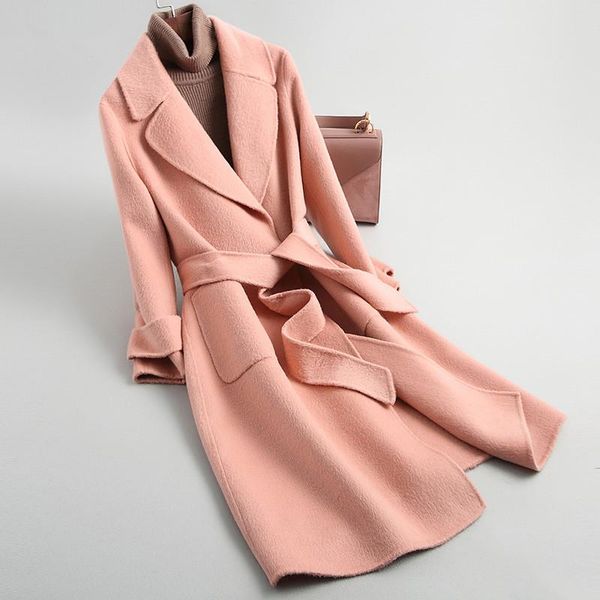 women's wool & blends real coat female alpaca jacket winter women double side woolen coats and jackets korean long my en s, Black
women's wool & blends real coat female alpaca jacket winter women double side woolen coats and jackets korean long my en s, Black