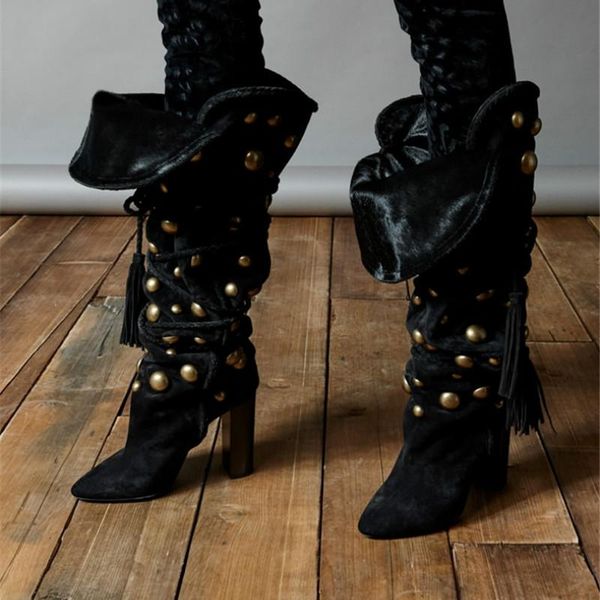 boots 2021 arrival women thigh high gold spike pointed toe chunky heel knee winter autumn motorcycle boots35-42, Black
boots 2021 arrival women thigh high gold spike pointed toe chunky heel knee winter autumn motorcycle boots35-42, Black