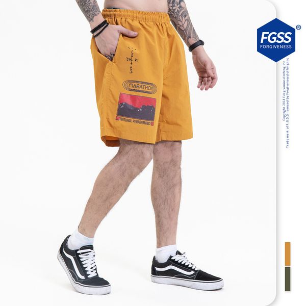shorts fgss men's wear high street fashion brand hip hop nylon net waist casual pants sports in spring and summer of 2021, White;black
shorts fgss men's wear high street fashion brand hip hop nylon net waist casual pants sports in spring and summer of 2021, White;black