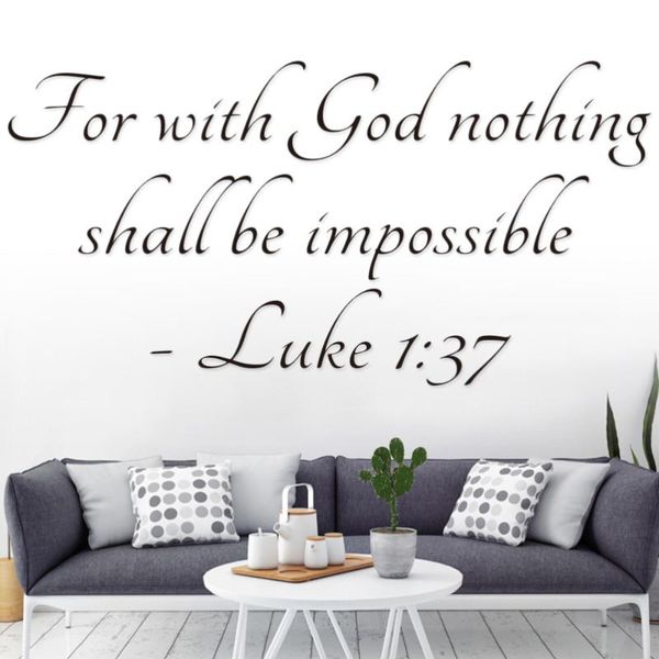 wallpapers scripture wall decal luke 1:37 art sticker bible 
wallpapers scripture wall decal luke 1:37 art sticker bible