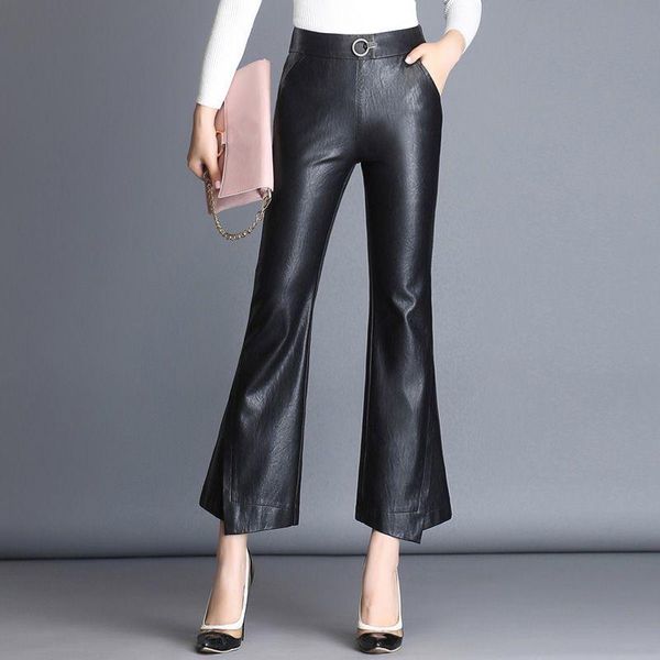 women's pants & capris winter arrival fashion womens sheepskin leather flare office lady high waist korean style female pu, Black;white
women's pants & capris winter arrival fashion womens sheepskin leather flare office lady high waist korean style female pu, Black;white