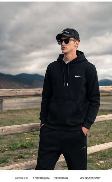 men's hoodies & sweatshirts 4576 plus velvet thick hooded casual 2021 autumn simple, Black
men's hoodies & sweatshirts 4576 plus velvet thick hooded casual 2021 autumn simple, Black