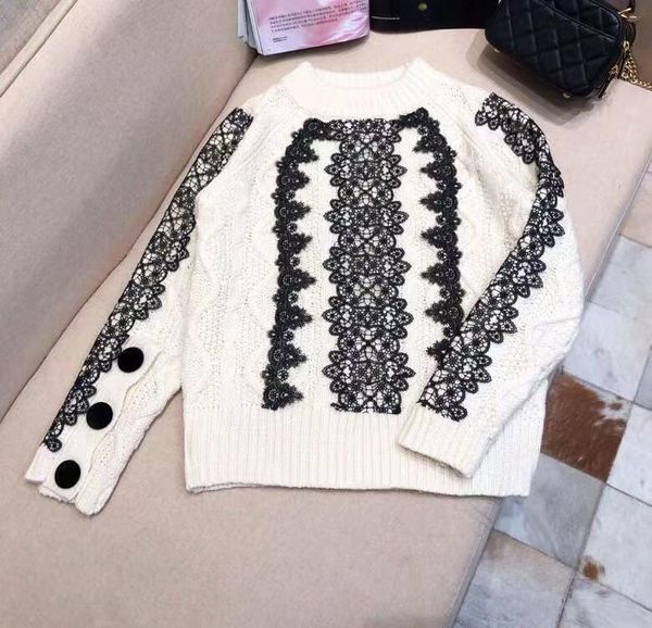 women's sweaters ah12286 fashion 2021 runway luxury european design party style clothing, White;black
women's sweaters ah12286 fashion 2021 runway luxury european design party style clothing, White;black