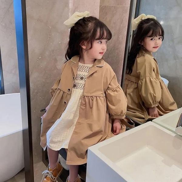jackets girls khaki long outerwear spring autumn kids fashion korean single-breasted belt coat 3-7 years children casual clothes, Blue;gray
jackets girls khaki long outerwear spring autumn kids fashion korean single-breasted belt coat 3-7 years children casual clothes, Blue;gray