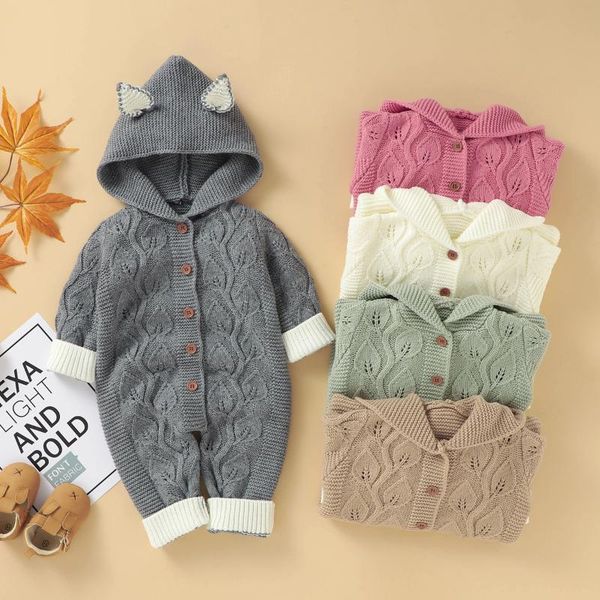 jumpsuits winter warm toddler baby hooded stereo ear knitted jumpsuit clothes contrast long sleeve one-piece infant girls boys romper, Blue
jumpsuits winter warm toddler baby hooded stereo ear knitted jumpsuit clothes contrast long sleeve one-piece infant girls boys romper, Blue