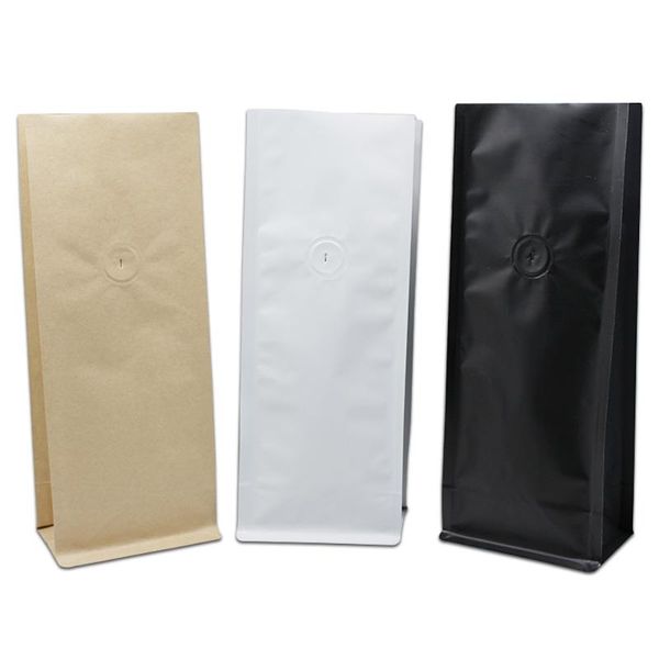 storage bags 30pcs open kraft paper matte black white aluminum foil coffee bean packaging side gusset bag stand up pouch with vent valve
storage bags 30pcs open kraft paper matte black white aluminum foil coffee bean packaging side gusset bag stand up pouch with vent valve