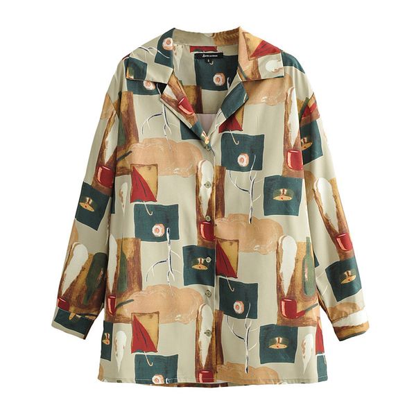 blsqr fashion print loose blouses vintage lapel long sleeve button-up female shirts blusas chic 210430, White
blsqr fashion print loose blouses vintage lapel long sleeve button-up female shirts blusas chic 210430, White