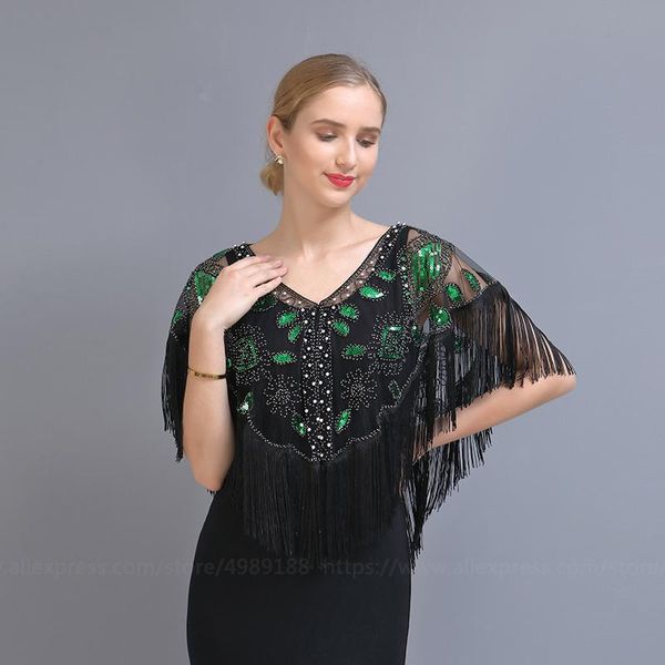scarves women's 1920s mesh sequin wedding cape evening shawl wrap beaded fringed tassel great gatsby party flapper dress accessorie, Blue;gray
scarves women's 1920s mesh sequin wedding cape evening shawl wrap beaded fringed tassel great gatsby party flapper dress accessorie, Blue;gray