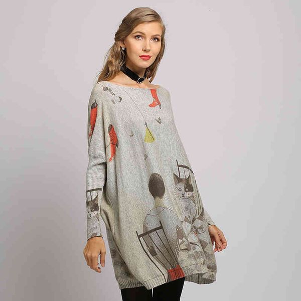 dresses long oversized women sweater casual coat batwing sleeve cat print women's sweaters clothes pullovers o-neck knitted, Black;gray
dresses long oversized women sweater casual coat batwing sleeve cat print women's sweaters clothes pullovers o-neck knitted, Black;gray