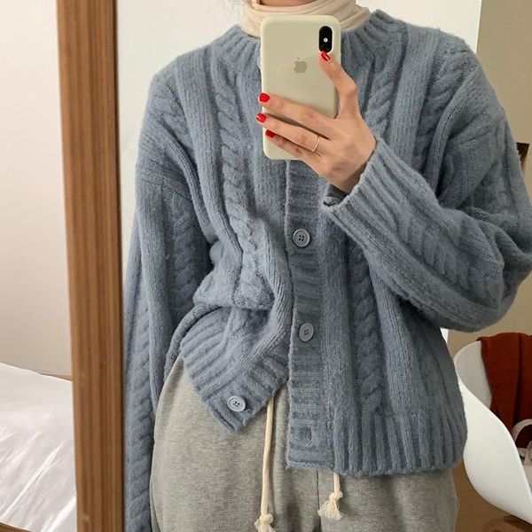 women's sweaters namou drane 2021 early autumn sweater coat women loose lazy style soft waxy twist knitted cardigan clothing, White;black
women's sweaters namou drane 2021 early autumn sweater coat women loose lazy style soft waxy twist knitted cardigan clothing, White;black