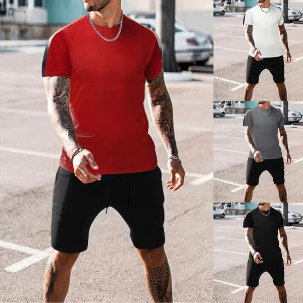 gym clothing men's sportswear summer 2-piece beach patchwork short-sleeved shirt and short pants suit, White;black
gym clothing men's sportswear summer 2-piece beach patchwork short-sleeved shirt and short pants suit, White;black