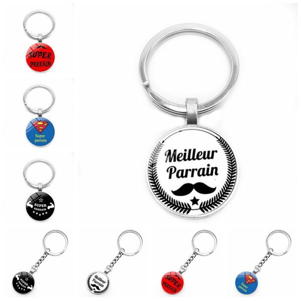 2020 new super parrain letter elements and various pattern keychain glass convex blessing pendant keychain gift, Silver
2020 new super parrain letter elements and various pattern keychain glass convex blessing pendant keychain gift, Silver